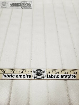 Quilted Vinyl Grain Texture STRIPES 2'' with 3/8'' Foam Backing Upholstery 