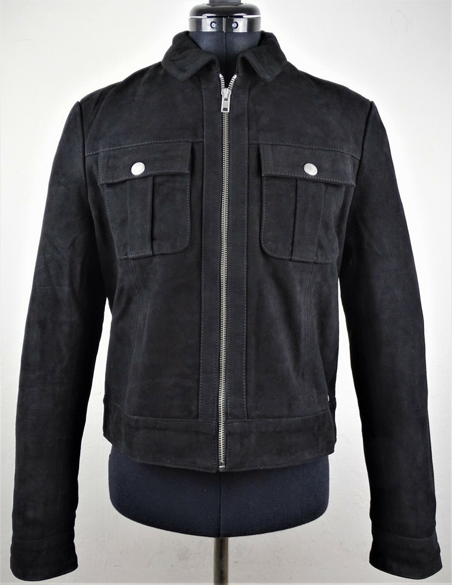 SUPERDRY BIKER Leather Jacket Damen Lederjacke Jacke Black