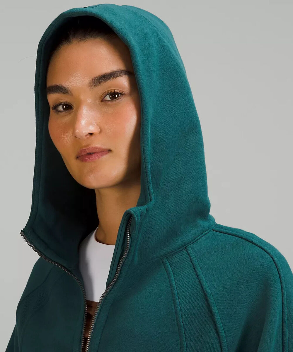 NEW Women Lululemon Scuba Oversized Half-Zip Hoodie Green Jasper