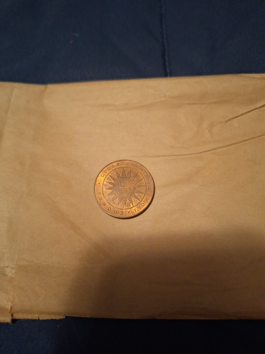 Cedar Point 100th Anniversary Token Amusement Park 1870-1970 Coin