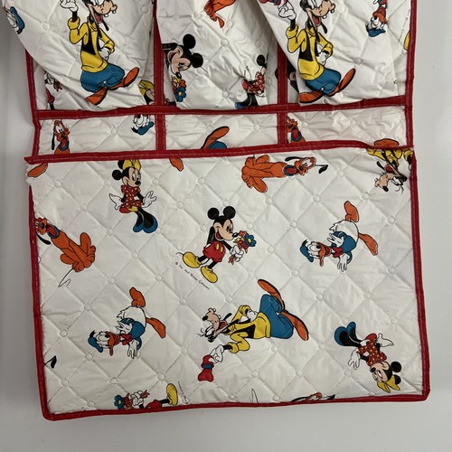 Vtg Disney Mickey Minnie Hanger Organizer Nursery Baby Kids Pouch RARE 28 x 14" - Picture 5 of 5