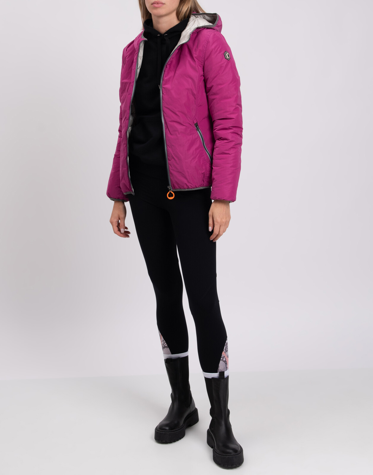 ALTRA Giacca CRUST REVOLUTION taglia S imbottita trapuntata interna con cappuccio bordo a righe