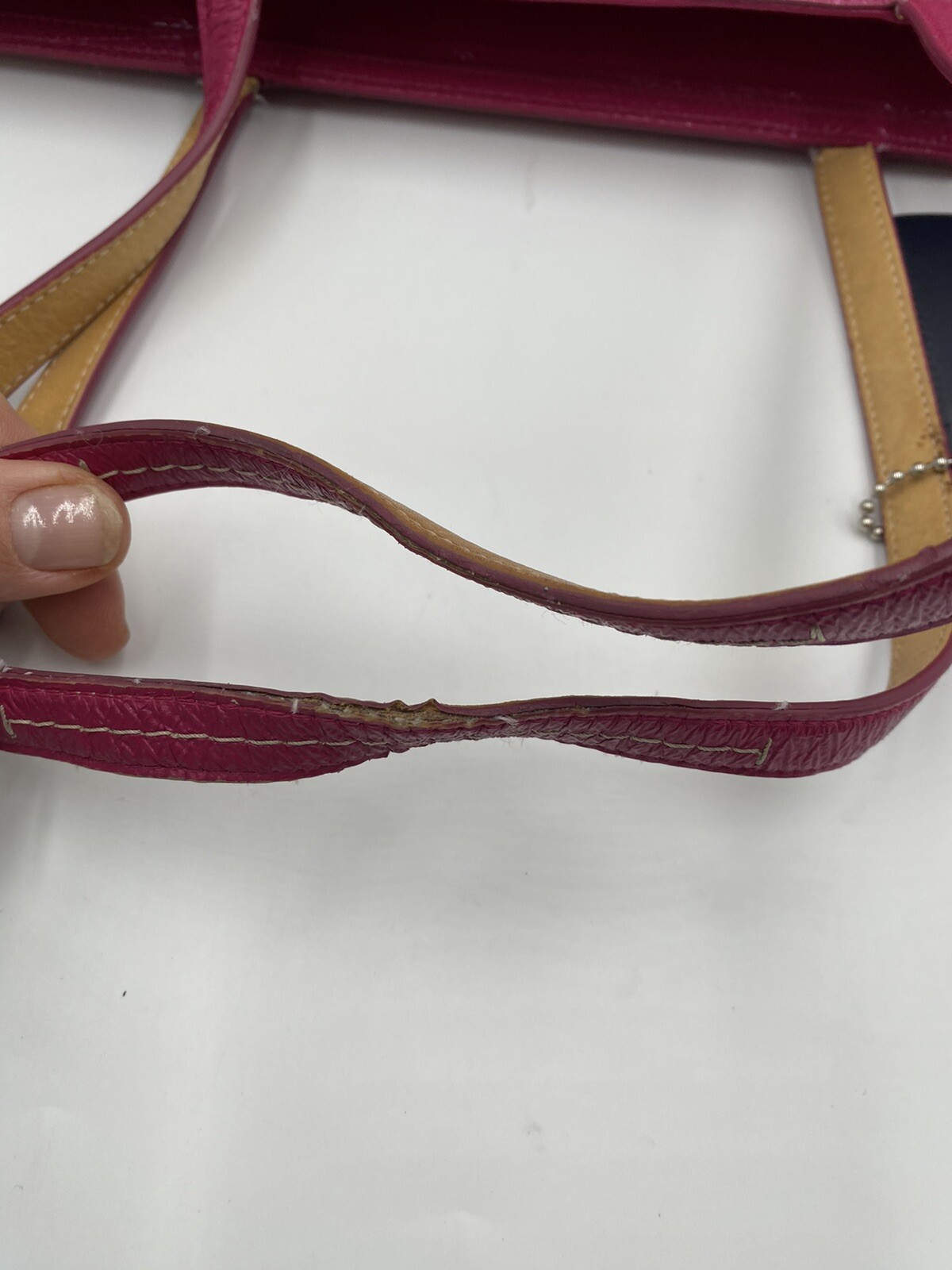 COACH Raspberry Leather Medium Shoulder Hand Zipp… - image 14