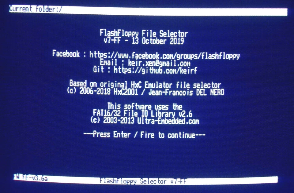 AMIGA GOTEK Floppy Emulatore USB. Display OLED + LED blu (nero) - Immagine 3 di 3