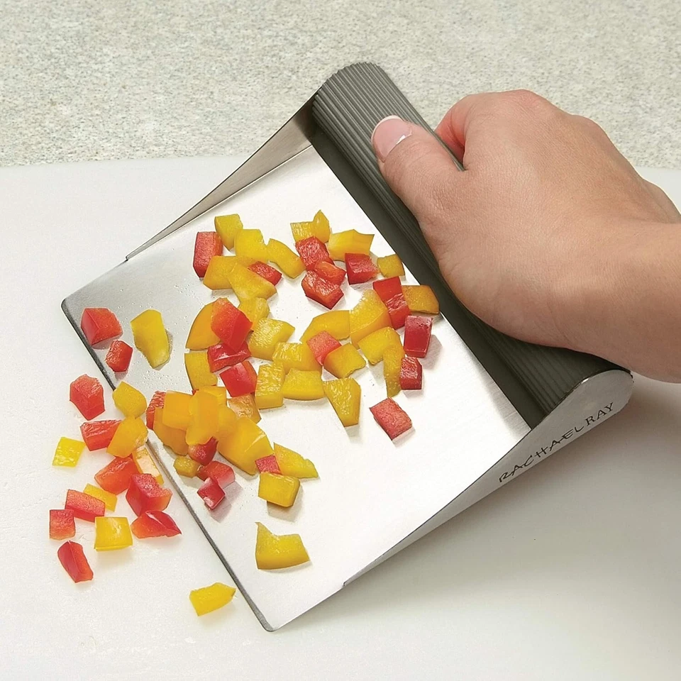 Raspador de alimentos de acero inoxidable premium para pan y pastelería - Raspador de banco con E Foto 2 de 4