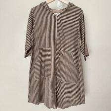MATI Striped Hooded Dress