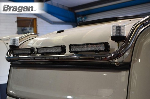 Barra de techo + blazer nocturno barras LED de doble fila para Volvo FMX 2013 - 2021 Globetrotter - Imagen 11 de 11