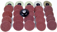 26pc 3 " ROLL LOCK SANDING DISC with MANDREL Assorted Grit holder sand USA