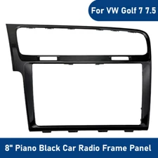 8" Piano Black MIB Radio Frame Panel Decorative Faceplate For VW Golf MK 7 7.5