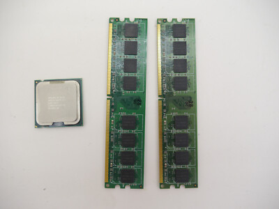 [Lot] Intel Core 2 Duo E8400 + 2 x [1gb 2rx16 Pc2-5300 DDR2 667 Memory]