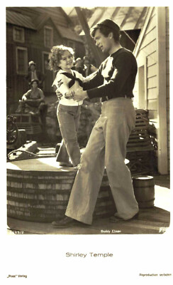 Shirley Temple-Buddy Ebsen  * Original Ross Postkarte Postcard * Nr. 8622 b
