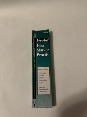 Vintage Dixon Tru/Color Film Marker Black 2225 Pencils One BOX of 12 Sharpen NEW
