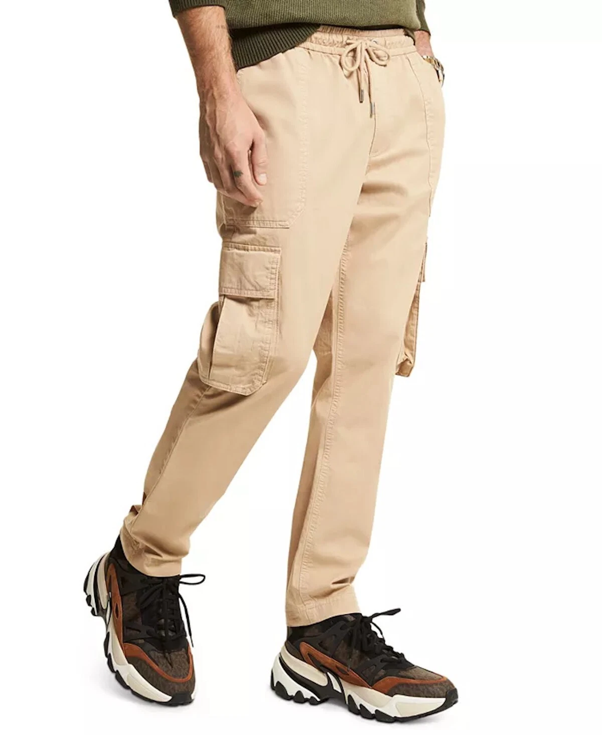 NEW- 38 X 30 Men's MICHAEL KORS Garment Dye Cargo Pants Chino MSRP $148