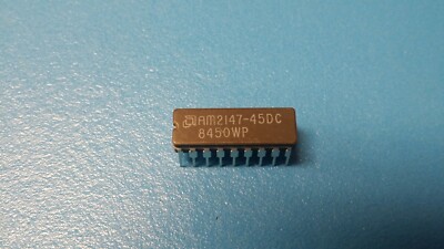 (1pc) AM2147-45DC Standard SRAM, 4KX1, 45ns, NMOS, CDIP18