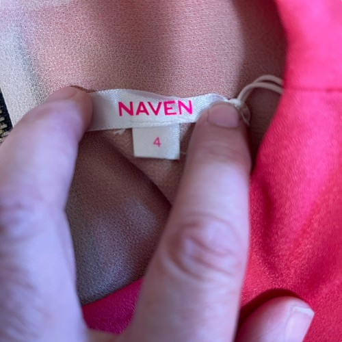 NAVEN Revolve Neon Pink Lined Sleeveless Shift Twiggy Dress Size 4 NWT - Picture 8 of 9