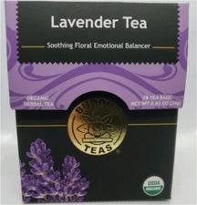 Buddha Teas Certified Organic Lavender Tea 18 Tea Bags