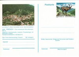 Österreich 1987 Post Stationery Postcard unused Ganzsache Bildpostkarte Friesach
