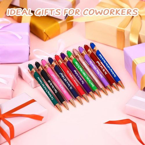 Snarky Funny Office Pens,12 Pcs Negative Sarcastic Hilarious Quotes Work - Picture 3 of 12
