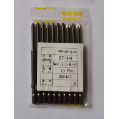 10 Pcs For HIOS DRIVER BITS BP-H4-0-2.5-B-60 Electrical Batch Head Dismantling