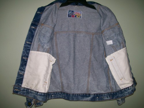 VTG '80s Chic women's Acid Wash Blue Jean jacket Old School Retro USA M Medium - Picture 4 of 7