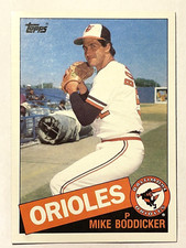 MIKE BODDICKER Baltimore Orioles, Red Sox, Royals 1985 Topps Baseball Card #225