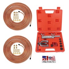 25ft 316 14 Copper Coated Brake Line Fitting Kit Brake Line Flaring Tool Kit