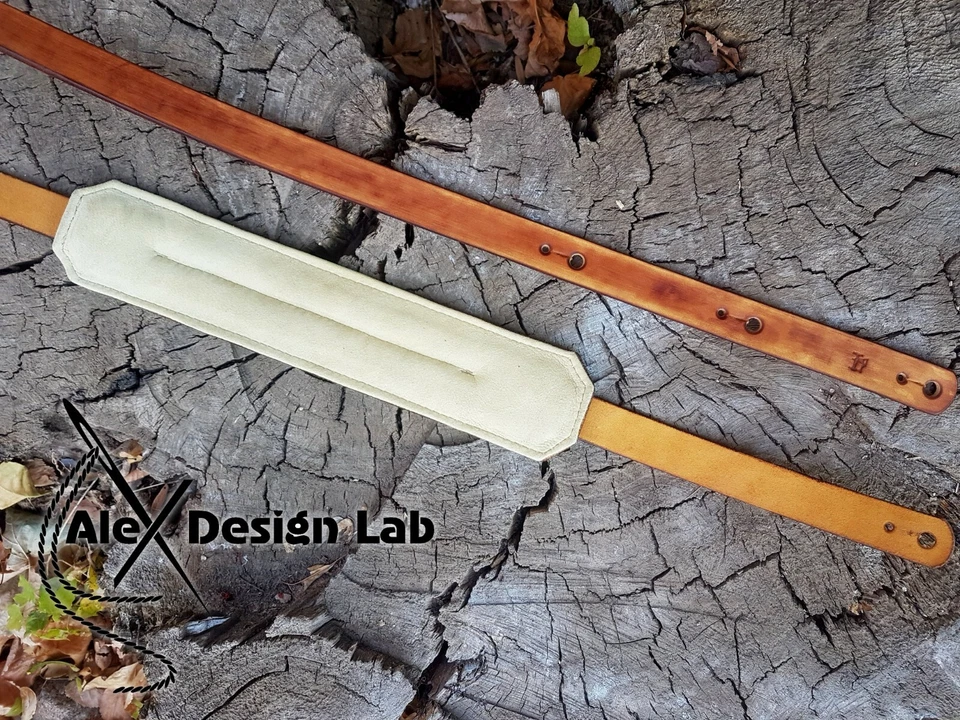 Correa de Guitarra de Cuero Guitarra Eléctrica Acústica Personalizada Diseñador Usada Amarilla Foto 2 de 4