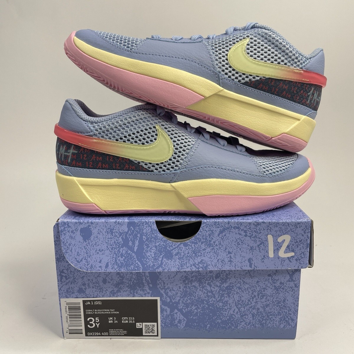 Nike Ja Morant 1 Day One-Cobalt Bliss/Hot Punch/Soft Pink