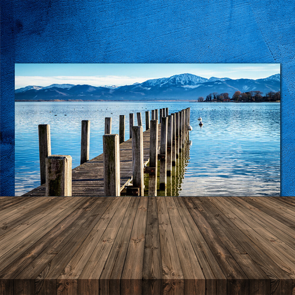 Crédence de cuisine en verre 120x60 cm motif Architecture Pont de Mer