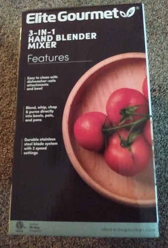 Elite Gourmet 3-IN-1 Hand Blender Mixer Model EHB308 - Picture 4 of 6