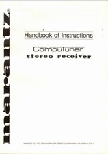 Marantz - Computuner - Receiver - Original Owners Manual