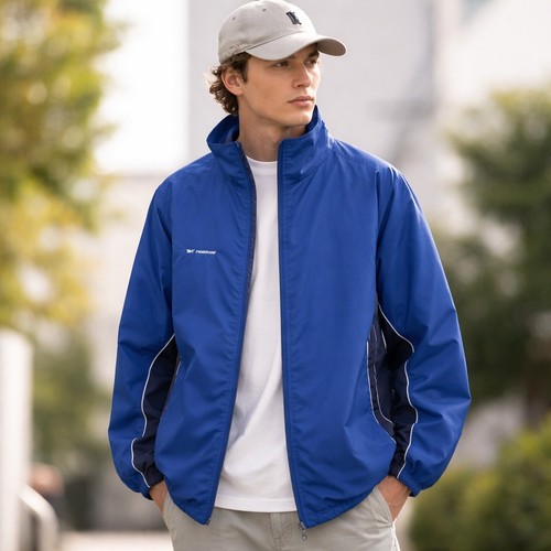 Vintage Reebok Windbreaker Jacket Blue Navy XL Y2K 90s Gorpcore Coat - 第 1/8 張圖片