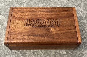HAWAIIAN Felt Lined Hinged KOA Wood Box 8” x 5" x 2.25” PERFECT