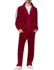Ragelion Mens Tracksuit 2 Piece Velour Sweatsuit for Men Casual Full Zip Jogging