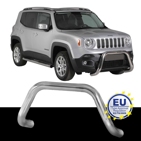 FrontschutzbüGel Edelstahl Passend FüR Jeep Renegade 2014 Bis 2017 Ø76Mm-image