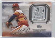 2021 Topps 70th Anniversary Manufactured Logo Nolan Ryan #70LP-NR Patch HOF 8em
