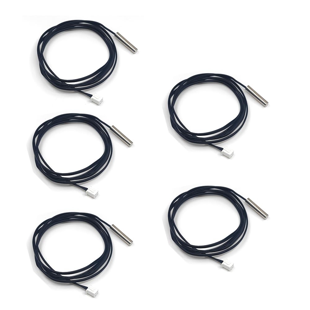 5PCS NTC 10k Thermistor Temperature Sensor Probe 3 Meter Waterproof Temp Sens...