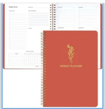 Non Dated Simple Weekly Planner And To do List Notebook With Habit Tracker