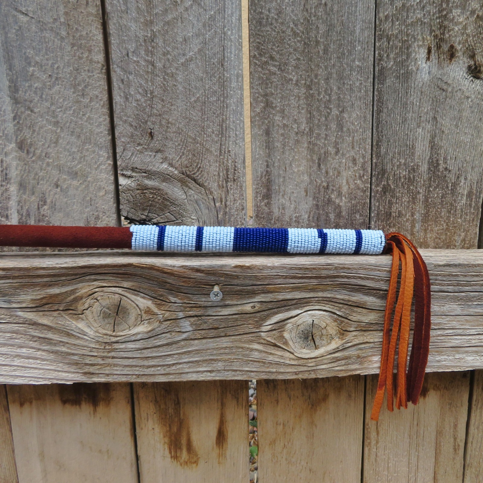 Cheyenne-Native American-Handmade Beaded Leather Drum Beater
