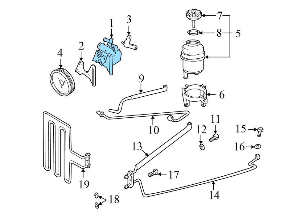 2001-2003 BMW 525I - Power Steering PUMP 1097149 - Image 4 of 4