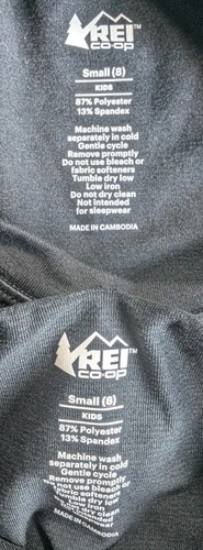 REI CO OP Youth Thermal Base Layer Set Size S 8 Long Sleeve & Pants Black - Picture 2 of 11