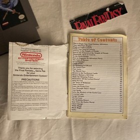 NES Final Fantasy 1985 Nintendo Game Cartridge NES-FF-USA w/ Manual - Tested