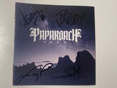 Papa Roach SIGNED CD BOOKLET [4 SIGNATURES] F.e.a.r. .