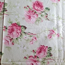 Barefoot Roses Cotton Fabric 36" X 44" Pink Roses Cottage Core Free Spirit 