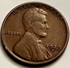 1929-S Lincoln Wheat Cent Penny Good Fine Circulated Cent BN1083