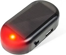Solar Powered Dummy Alarm LED Warning Light with Simulated Flahing Color: Red