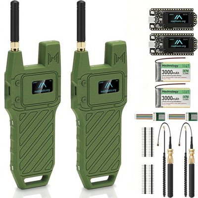 Pre-Flashed Heltec Meshtastic V4 LoRa Handheld with 3D Case&Antenna,Ready to Use