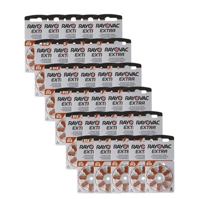 240 Rayovac Extra Size 312 Hearing Aid Batteries Pr41 1.45V Zinc Air 8Bl NEW