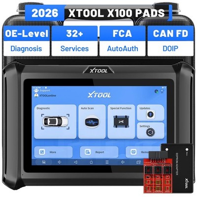 XTOOL X100PADS Diagnostic Tool Full System OBD2 Scanner Key Programmer w/EEPROM