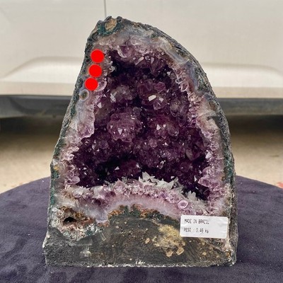 12.01LB  Natural Amethyst Geode Quartz Crystal Cluster Cathedral Energy healing